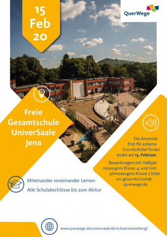 Schulanmeldefrist UniverSaale 2020