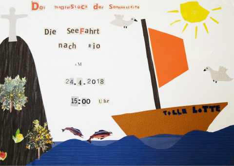 Plakat zum Stück "Die Seefahrt nach Rio" von den Sonnensteinen