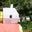 Die Seifenblasenmaschine sorgte für Stimmung.