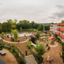 Our schoolyard in August 2017