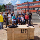 Social Day der Deutschen Bank auf dem Schulhof der UniverSaale Jena